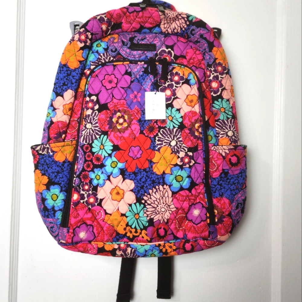 Vera Bradley Laptop Backpack Floral Fiesta